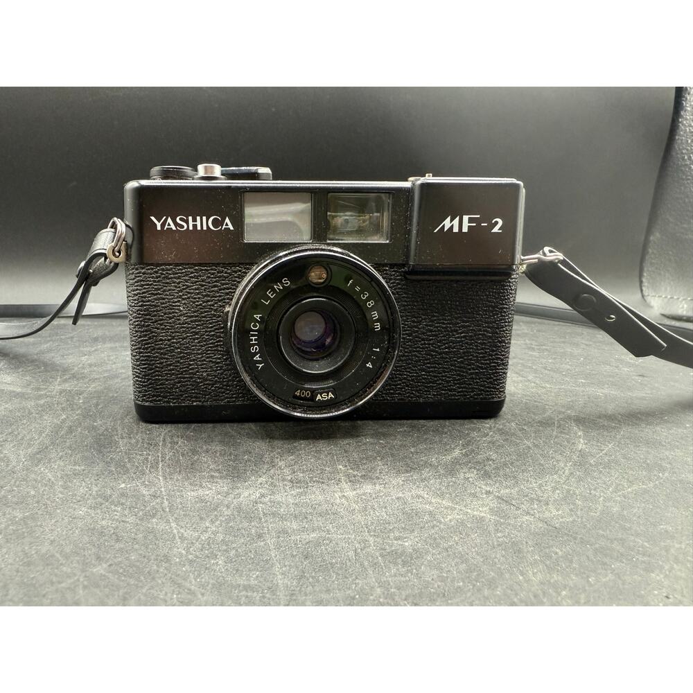 Vintage Yashica MF-2 35mm Film Camera w/Original Case- 38mm f/3.8 Lens
